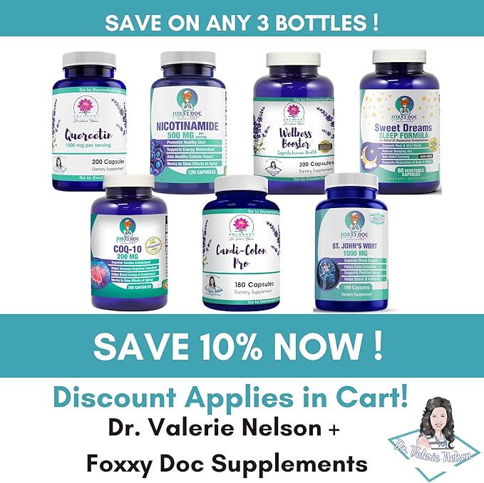 CoQ10 - Co-Enzyme Q10-200 mg -High Absorption - 400 mg per 2 caps - Non-GMO - Gluten Free - 200 Veg. Caps - Heart & Cellular Support - Made in USA by Foxxy Doc