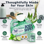 Body Wipes for Women, Extra Moist No Rinse Bathing Wipes (2pk), 100 XL Shower Cloths + 8 Deodorizing Bath Cloths - 10 x 11.5" Travel Size After Gym Cleaning Essentials, Toiletries for Womens Hygiene