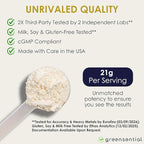 Greensential Collagen Peptides Plus Powder 21oz | + Acerola Vitamin C & Hyaluronic Acid | 100% Hydrolyzed Grass-Fed | Hair, Skin, Nail & Joint Support | Easy to Mix, Unflavored, 28 Servings