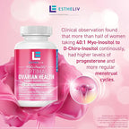 Optimal Ovarian Health | Myo-Inositol + D-Chiro & PQQ | Fertility, Hormonal & Ovarian Support | PCOS Ideal 40:1 Ratio | Vitamin B8 Inositol Supplement for Women | Non- GMO | 120 Capsules