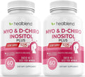 healblend Myo & D-Chiro Inositol Plus Supplement Blend, Hormonal Balance, Healthy Ovulation & Overall Wellness Support for Women, Fertility and Pregnancy Health (2 Pack)