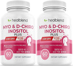 healblend Myo & D-Chiro Inositol Plus Supplement Blend, Hormonal Balance, Healthy Ovulation & Overall Wellness Support for Women, Fertility and Pregnancy Health (2 Pack)