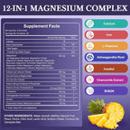 ABYSSUS Magnesium Complex Gummies for Women, Stress & Relaxation Support & Daily Well-Being with 12-in-1 Magnesium & Ashwagandha L-Theanine, 60 Gummies