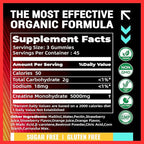 NSF Certified Creatine Gummy 5g - Creatine Monohydrate Gummies – Pre-Workout Energy & Muscle Growth Support for Men & Women | Strawberry Orange Electrolyte Gummies (135 Count)
