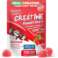 NSF Certified Creatine Gummy - Creatine Monohydrate Gummies 5000mg for Men & Women -120 Gummies Advanced Formula, Muscle Strength, Muscle Builder, Energy Boost, Pre-Workout Supplement-Strawberry