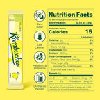 TEAZEN Lemon Kombucha Tea, Hydration Drink Mix, Sugar Free, Live Probiotics & Prebiotics, 10 Sticks, 1.76oz
