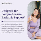 BioSchwartz Bariatric Multivitamin with Iron - 60 Chewable Tablets, 30-Day Supply - Third-Party Tested - Bariatric Multivitamin with Iron for Gastric Bypass