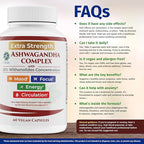 1 Body Adrenal Support Supplement – Ashwagandha Adrenal Complex for Stress, Energy & Mood – Adaptogens with Rhodiola, Eleuthero & B Vitamins – Adrenal Fatigue Support – 60 Vegan Capsules