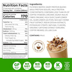 Orgain 30g High Protein Shake, Café Latte, 5g BCAAs, 1g Sugar Per Serving, Caffeine from 1 Cup of Coffee, Milk Isolate, Meal Replacement, Ready to Drink, Keto Friendly, Gluten-Free 11 Fl Oz (12 Pack)