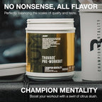 RAW Pre Workout Powder, Thavage (Champion Mentality) - Chris Bumstead Sports Nutrition Supplement for Men & Women - Cbum Pre Workout for Working Out, Hydration, Mental Focus & Energy - 40 Servings