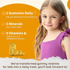 Iron Supplement Gummies for Kids - with Calcium, Zinc, Kids Multivitamin with Iron Gummies - Immune Support, Blood Builder & Energy Support for Iron Deficiency, Anemia, Pineapple Flavor, 60 Gummies