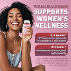 Myo-Inositol & D-Chiro Inositol Gummies Sugar Free, Ideal 40:1 Ratio Inositol Supplement for Women w/ Vegan Omega-3, D3, Magnesium, Methyl Folate, B12, Inositol Multivitamin for Women's Overall Health