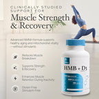 HMB and Vitamin D3 Supplement, 1,500mg Patented Formula with Clinical Dose, Preserve Lean Muscle with Ageless Performance, Beta-Hydroxy Beta-Methylbutyrate Capsules, 120 Count