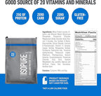 Isopure Zero Carb 100% Pure Whey Isolate Protein Powder, Gluten Free, With Vitamins, Creamy Vanilla, 25g Protein Per Serving, 7.5 Lbs, 110 Servings (Packaging May Vary)