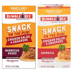 Bumble Bee Snack on the Run Duo (2 Total Kits) - BBQ Chicken Salad and Chipotle Chicken Salad with Crackers - Ready to Eat Protein Snacks
