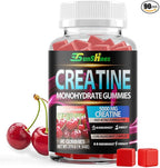 Creatine Monohydrate Gummies 5g (5000mg), Sugar-Free Creatine, Pre-Workout Energy, Veg, Non-GMO, for Men & Women - 90 Count Cherry Flavor