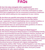 Pink Stork Postpartum Mood Support - Postnatal Hormone Balance for Women - Breastfeeding Friendly - Stress & Cognitive Support, New Mom Essentials - Ashwagandha, Chamomile, & Vitamin D, 60 Capsules
