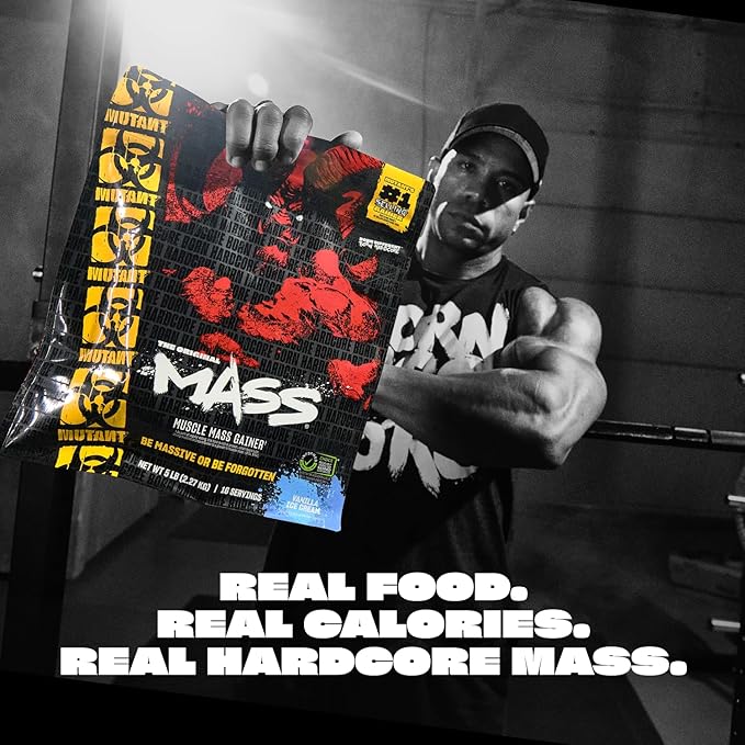 Mutant Mass | Weight Mass Gainer Protein Powder - high Calorie Protein Powder for Muscular Mass - Vanilla Ice Cream - 5 Pound