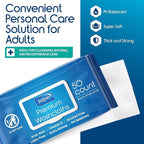 Inspire Adult Wet Wipes, Wash Cloths | Adult Wipes for Incontinence & Cleansing for Elderly, 8"x12" (500CT (10 PACKS OF 50))
