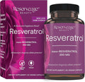 Reserveage Beauty Resveratrol 250 mg - Best Trans-Resveratrol - Vegan Antioxidant Supplement for Cellular & Heart Health - Aids Healthy Aging & Immune Health - 30 Vegetable Capsules (30 Servings)