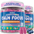 Focus Gummies for Kids & Adults, w/Magnesium Glycinate, Omega-3 DHA, Lion's Mane, L-Theanine, Methyl B12 & Vitamin D3, Brain Supplement Support Calm, Sleep, Attention, Concentration and Memory, 120Cts