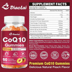 CoQ10 Gummies - 500mg per Serving with Omega-3 (EPA & DHA), B3 & Zinc - Supports Immunity & Energy - Delicious Orange Flavor - Non-GMO, Gluten-Free - 60 Count