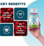 Vitamatic Kids Magnesium Calm Gummies - 60 Vegan Count - Great Tasting - Promote Healthy, Muscle, Bone, & Energy Support
