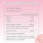 OMOGS Collagen Peptides Capsule，Naturally Sourced Hydrolyzed Collagen with prebiotic & Cranberry Extract - Hair, Skin, Nail, Joint, Digestive Health & Immune Support, Non-GMO, 100 Capsule