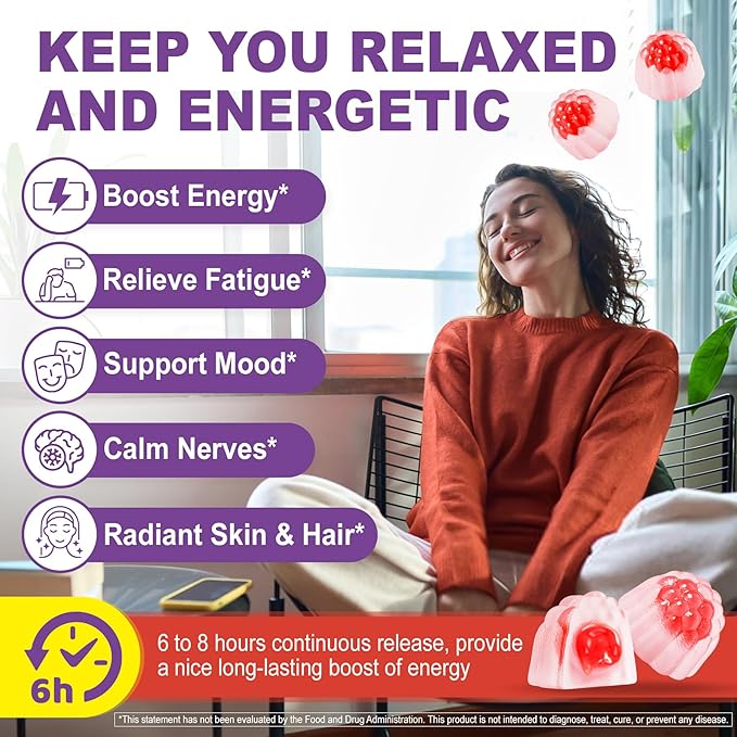 Methylated B Complex Vitamins Gummies, 12-in-1 Formula + Methyl B12 1000 mcg, 5-MTHF Methylfolate, Inositol, Choline, Vitamin C, D3, Multivitamin B Complex for Women & Men, Energy, Focus, 60cts