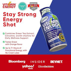 Vitamin Energy Immune+ Extra Strength Energy Shot Blue Raspberry 12 Pack, 260mg Natural Caffeine, B-Vitamins, Citicoline, Green Tea, Immunity & Focus Support, Zero Sugar, Gluten-Free 1.93 fl oz