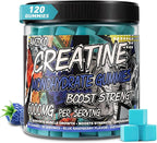 Creatine Monohydrate Gummies 6g for Men Women,Complex Creatine Monohydrate Chewable for Muscle Strength,Muscle Building,Energy Boost,Pre-Workout Energy Supplement,Vegan Blue Raspberry - 120 Count