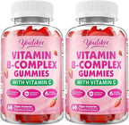 2 Pack Vitamin B-Complex Gummies for Women & Men, Methyl B12, B1, B2, B3, B5, B6, B7 & B9 - Vitamin B Complex with Vitamin C Supports Energy & Immune Function, Strawberry Flavor, 120 Count