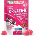 NSF Certified Creatine Gummy - Creatine Monohydrate Gummies 5000mg for Men & Women -120 Gummies Advanced Formula, Muscle Strength, Muscle Builder, Energy Boost, Pre-Workout Supplement-Raspberry
