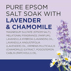 Dr Teal's Epsom Salt Soak, Lavender & Chamomile, 3 lbs | Pack of 2 | Sleep Blend | With Melatonin | Essential Oils
