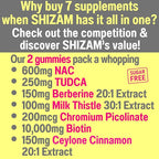 Sugar Free Gummies Gummies with Chromium Picolinate TUDCA NAC Organic Ceylon Cinnamon Milk Thistle Berberine | Capsules Powder Supplements Alt | Bile Salts N-Acetyl-L-Cysteine Biotin N-Acetylcysteine