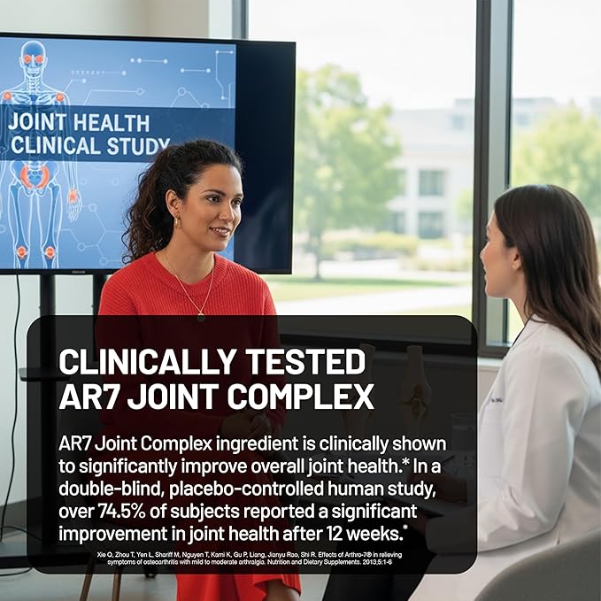 NatureWise Advanced Joint Supplement with Clinically Tested AR7 Joint Complex Ingredient - Comfort & Flexibility Support - Non-GMO, USA Manufactured - 90 Capsules[30-Day Supply]