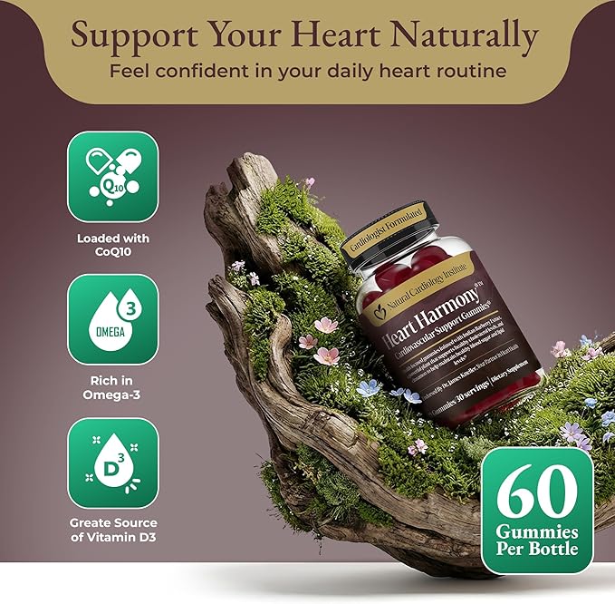 Heart Harmony™ Berberine Supplement Gummies with Ceylon Cinnamon – High Potency berberine with Ceylon cinnamon for Metabolism Blood Sugar Support Healthy Lipid Balance Circulatory Wellness