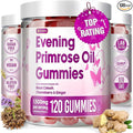 FloraBliss 120 Evening Primrose Oil Gummies | 1500mg | with Black Cohosh, Chasteberry, Ginger Extract for Daily Women's Wellness Support | Vegan, Non-GMO, Sugar-Free