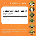 NaturaLife Labs Acetyl L-Carnitine (ALCAR) 1500 mg per Serving – 100 Capsules – Non-GMO, Gluten-Free, Vegan