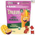 SOLELY - Organic Mango & Passion Fruit Whole Fruit Gummies (2.5 oz Large Pouches, Pack of 6) - Real Fresh Fruit, Healthy Snacks for Adults & Kids - Non GMO, Vegan Snacks, Shelf Stable - 6 Bags (15 oz)