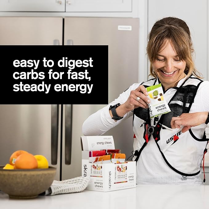 Skratch Labs Energy Chews | Gummies for Running, Cycling & Endurance Quick Carbs for Athletes, Easy to Digest, Real Fruit | Gel Alternative for Runs & Rides | Variety Pack 10 Pack | Gluten Free, Vegan