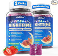 Kids 4+ Nighttime Multivitamin, Melatonin Free Sleep Aid Gummies w/Magnesium Glycinate, Saffron, L-Theanine, Calcium, Inositol, D3+K2, Zinc Supports Calm Mood, Brain, Bone & Immune, Sugar Free, 2 Pack