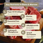 MK Supplements Grass-Fed Bone & Marrow Capsules | Collagen Types I & II + Bone Peptides + Marrow | Whole-Food Calcium Matrix | New Zealand Raised | 135 Capsules