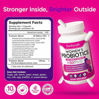 Probiotics for Women 50 Billion CFU – 10 Strains + Prebiotics for Vaginal Health, Digestive, Gut, PH Balance and Immune Health – Delayed Release Capsules, Non-GMO, Vegan, Support Nutrient Absorption
