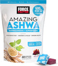 Force Factor Amazing Ashwa for Stress Relief, Memory, Focus, and Immune Support Health, Ashwaganda Supplement with KSM-66 Ashwagandha for Stress, 60 Soft Chews
