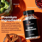 DIM SGS+ Supplement for Women/Men Hormone Balance & Detox Support - Plant-Based Estrogen Blocker for Men - DIM Supplement with Sulforaphane Glucosinolate & Pomegranate - 90 Day Supply