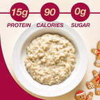 ProtiDiet High Protein Gingerbread Oatmeal - 15g Protein - Low Fat, Sugar Free Instant Oatmeal for a Satisfying and Nutritious Breakfast with Essential Nutrients - 7 Packets Per Box