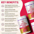 LEGRANO Cortisol Manager Supplements for Women & Men with Ashwagandha, L-Theanine, Magnesium Glycinate, Rhodiola, Ginseng – Cortisol Reducer & Adrenal Support – 90 Capsules – Calm, Focus, Balance
