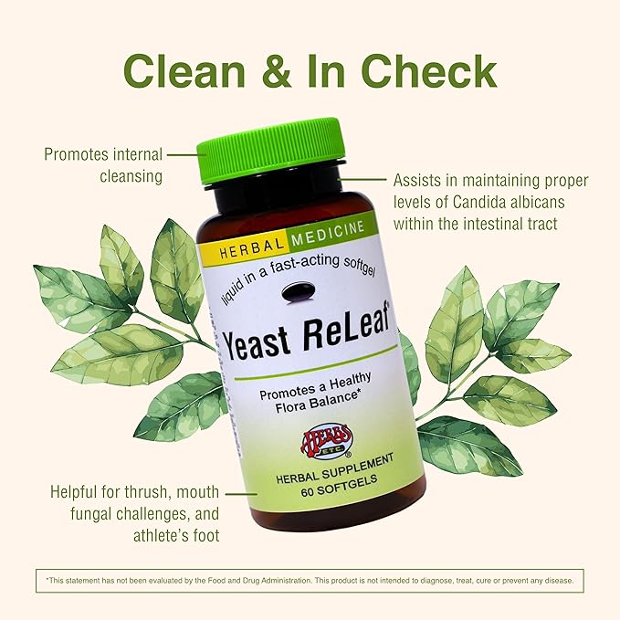 Herbs Etc. Yeast ReLeaf® Softgels 60 ct (Pack of 2)
