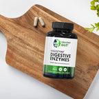Healthy Gut HoloZyme Max Strength Digestive Enzymes | FODMAP-Friendly Formula Prevents Bloating, Gas, & Indigestion w/Protease, Amylase, Lipase, Lactase, and More | 90 Servings